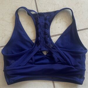 Lululemon blue braided back sports bra size 2